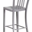 Flash Furniture CH-61200-30-SIL-GG Bar Stool w/ Vertical Slat Back & Metal Seat, Silver thumbnail 8