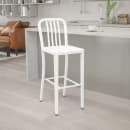 Flash Furniture CH-61200-30-WH-GG Bar Stool w/ Vertical Slat Back & Metal Seat, White thumbnail 9