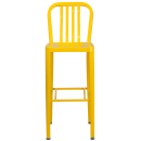 Flash Furniture CH-61200-30-YL-GG Bar Stool w/ Vertical Slat Back & Metal Seat, Yellow thumbnail 5