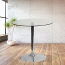 Flash Furniture CH-7-GG 31 1/2" Round Dining Height Table w/ Glass Top - Chrome Base thumbnail 6