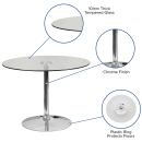Flash Furniture CH-8-GG 39 1/4" Round Dining Height Table w/ Glass Top - Chrome Base thumbnail 3