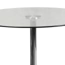 Flash Furniture CH-8-GG 39 1/4" Round Dining Height Table w/ Glass Top - Chrome Base thumbnail 4