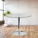 Flash Furniture CH-8-GG 39 1/4" Round Dining Height Table w/ Glass Top - Chrome Base thumbnail 6