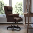 Flash Furniture CI-J600-BRN-GG Swivel Office Chair w/ High Back - Brown LeatherSoft Upholstery thumbnail 5