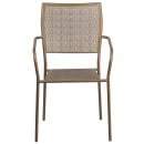 Flash Furniture CO-2-GD-GG Outdoor Stackable Armchair w/ Square Back - Steel, Gold thumbnail 5