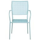 Flash Furniture CO-2-SKY-GG Outdoor Stackable Armchair w/ Square Back - Steel, Sky Blue thumbnail 5