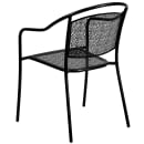 Flash Furniture CO-35SQ-03CHR4-BK-GG 35 1/4" Square Patio Table & (4) Round Back Arm Chair Set - Steel, Black thumbnail 5