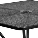 Flash Furniture CO-35SQ-03CHR4-BK-GG 35 1/4" Square Patio Table & (4) Round Back Arm Chair Set - Steel, Black thumbnail 8
