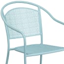 Flash Furniture CO-3-SKY-GG Outdoor Stackable Armchair w/ Curved Round Back - Steel, Sky Blue thumbnail 7