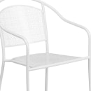 Flash Furniture CO-3-WH-GG Outdoor Stackable Armchair w/ Curved Round Back - Steel, White thumbnail 7