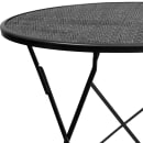 Flash Furniture CO-4-BK-GG 30" Round Folding Patio Table w/ Rain Flower Design Top - Steel, Black thumbnail 4