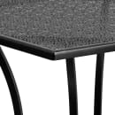 Flash Furniture CO-5-BK-GG 28" Square Patio Table w/ Rain Flower Design Top - Steel, Black thumbnail 4