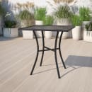 Flash Furniture CO-5-BK-GG 28" Square Patio Table w/ Rain Flower Design Top - Steel, Black thumbnail 6