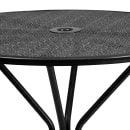 Flash Furniture CO-7-BK-GG 35 1/4" Round Patio Table w/ Rain Flower Design Top & Umbrella Hole - Steel, Black thumbnail 4