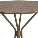 Flash Furniture CO-7-GD-GG 35 1/4" Round Patio Table w/ Rain Flower Design Top & Umbrella Hole - Steel, Gold thumbnail 4