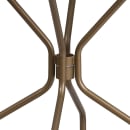 Flash Furniture CO-7-GD-GG 35 1/4" Round Patio Table w/ Rain Flower Design Top & Umbrella Hole - Steel, Gold thumbnail 5