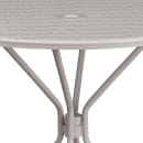 Flash Furniture CO-7-SIL-GG 35 1/4" Round Patio Table w/ Rain Flower Design Top & Umbrella Hole - Steel, Light Gray thumbnail 5