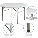 Flash Furniture DAD-122RZ-GG 47 3/4" Round Folding Table w/ Granite White Plastic Top, 29 1/2"H thumbnail 6