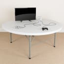 Flash Furniture DAD-183RZ-GG 71" Round Folding Table w/ Granite White Plastic Top, 29"H thumbnail 8