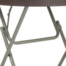 Flash Furniture DAD-FT-80R-GG 31 1/2" Round Folding Table w/ Brown Plastic Rattan Pattern Top, 30 1/4"H thumbnail 8