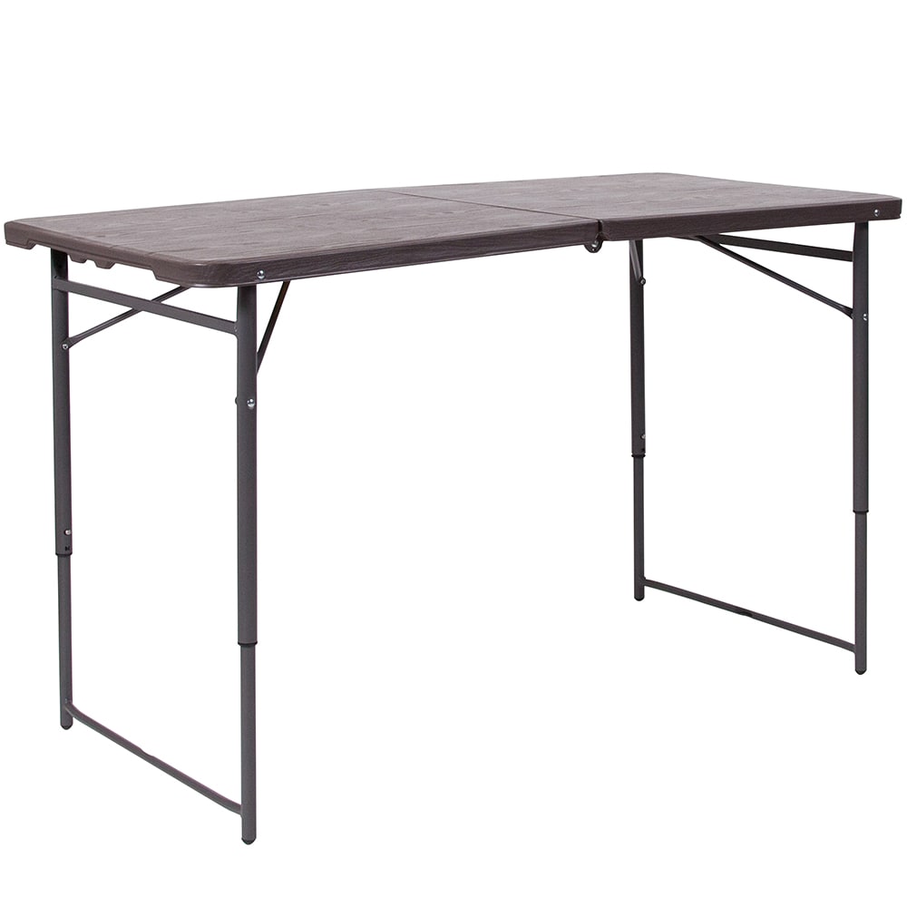 Flash Furniture DAD-LF-122Z-GG Rectangular Folding Table w/ Wood Grain Plastic Top - 48-1/4"W x 23-1/2"D x 29-1/2"H