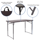 Flash Furniture DAD-LF-122Z-GG Rectangular Folding Table w/ Wood Grain Plastic Top - 48-1/4"W x 23-1/2"D x 29-1/2"H thumbnail 6