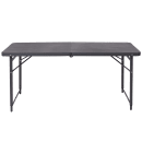 Flash Furniture DAD-LF-122Z-DG-GG Rectangular Folding Table w/ Dark Gray Plastic Top - 48-1/4"W x 23-1/2"D x 29-1/2"H thumbnail 3