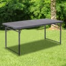 Flash Furniture DAD-LF-122Z-DG-GG Rectangular Folding Table w/ Dark Gray Plastic Top - 48-1/4"W x 23-1/2"D x 29-1/2"H thumbnail 9