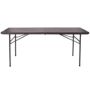 Flash Furniture DAD-LF-183Z-GG Rectangular Folding Table w/ Wood Grain Plastic Top - 72"W x 30"D x 29"H thumbnail 3