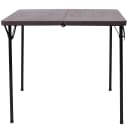 Flash Furniture DAD-LF-86-GG 34" Square Folding Table w/ Wood Grain Plastic Top, 28 1/2"H thumbnail 3