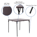Flash Furniture DAD-LF-86-GG 34" Square Folding Table w/ Wood Grain Plastic Top, 28 1/2"H thumbnail 6