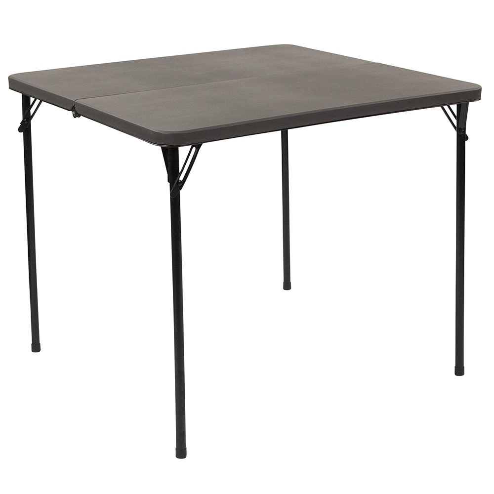 Flash Furniture DAD-LF-86-DG-GG 34" Square Folding Table w/ Dark Gray Plastic Top, 28 1/2"H