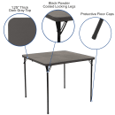 Flash Furniture DAD-LF-86-DG-GG 34" Square Folding Table w/ Dark Gray Plastic Top, 28 1/2"H thumbnail 6