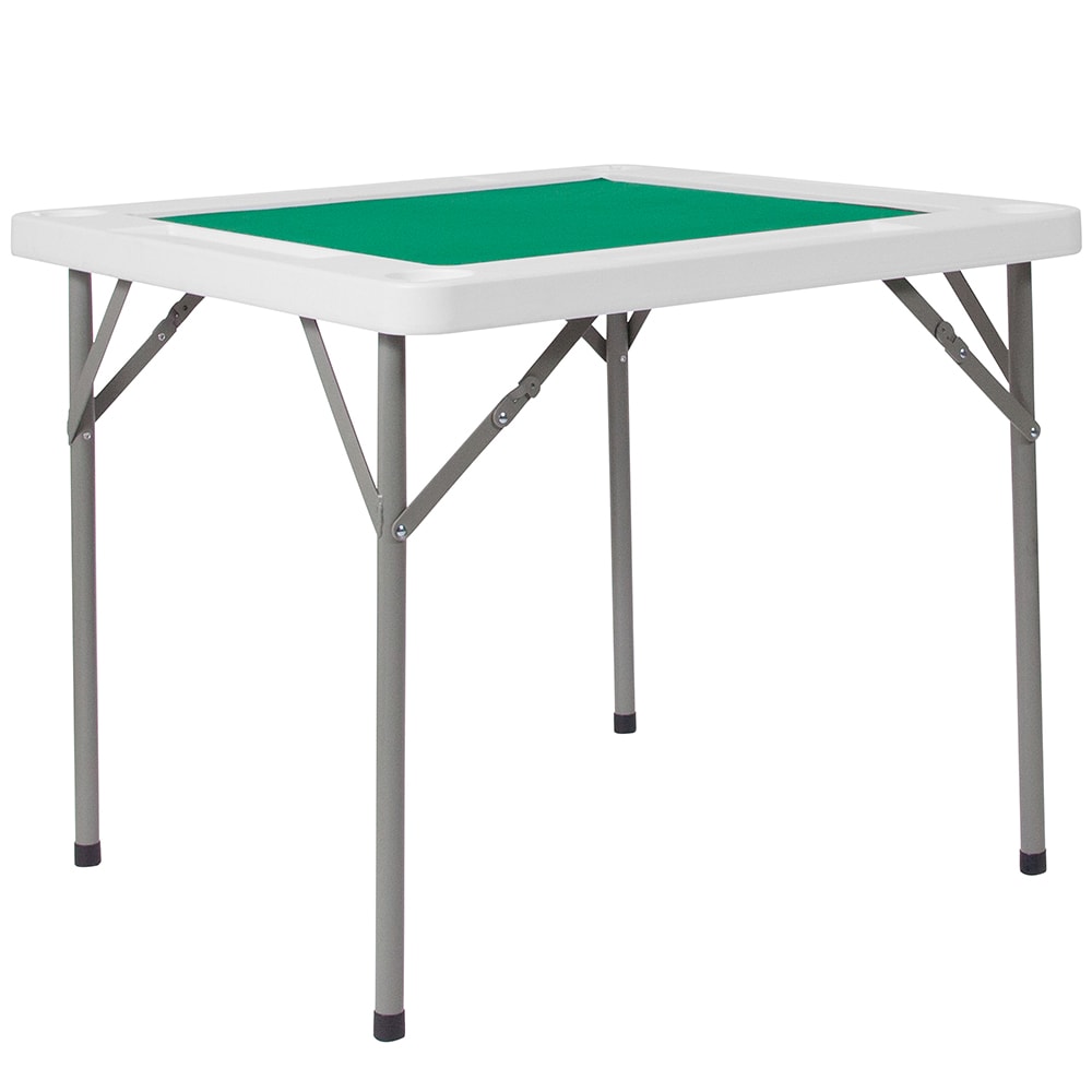 Flash Furniture DAD-MJZ-88-GG 34 1/2" Square Folding Game Table w/ Green Felt Surface, 29"H