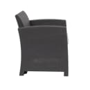 Flash Furniture DAD-SF2-1-DKGY-GG 26 3/4"W Outdoor Chair w/ Seat Cushion - 30"H, Resin, Dark Gray thumbnail 2