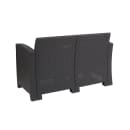 Flash Furniture DAD-SF2-2-DKGY-GG 47"W Outdoor Loveseat w/ Seat Cushions - 30"H, Resin, Dark Gray thumbnail 2