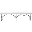 Flash Furniture DAD-YCD-183Z-2-GG 72" Indoor/Outdoor Folding Bench w/ White Plastic Top - Gray Legs thumbnail 2