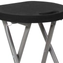 Flash Furniture DAD-YCD-30-GG Folding Stool w/ Black Plastic Seat - Titanium Frame thumbnail 7