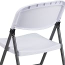Flash Furniture DAD-YCD-50-WH-GG Folding Chair w/ White Plastic Back & Seat - Steel Frame, Charcoal thumbnail 8