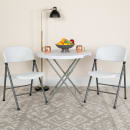 Flash Furniture DAD-YCD-50-WH-GG Folding Chair w/ White Plastic Back & Seat - Steel Frame, Charcoal thumbnail 9