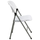 Flash Furniture DAD-YCD-70-WH-GG Folding Chair w/ White Plastic Back & Seat - Steel Frame, Gray thumbnail 3
