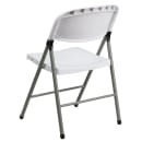 Flash Furniture DAD-YCD-70-WH-GG Folding Chair w/ White Plastic Back & Seat - Steel Frame, Gray thumbnail 4
