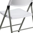 Flash Furniture DAD-YCD-70-WH-GG Folding Chair w/ White Plastic Back & Seat - Steel Frame, Gray thumbnail 8