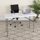 Flash Furniture DAD-YCZ-122-2-GG Rectangular Folding Table w/ Granite White Plastic Top - 48 1/4"W x 24"D x 29"H thumbnail 7