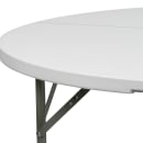 Flash Furniture DAD-YCZ-154-GW-GG 60" Round Folding Table w/ White Plastic Top, 29"H thumbnail 7