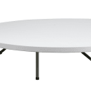 Flash Furniture DAD-YCZ-180R-GW-GG 71" Round Folding Table w/ Granite White Plastic Top, 29"H thumbnail 6