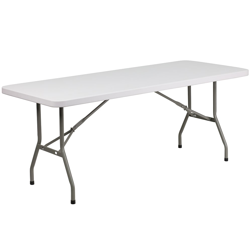 Flash Furniture DAD-YCZ-183B-GW-GG Rectangular Folding Table w/ Granite White Plastic Top - 72"W x 30"D x 29"H