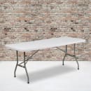 Flash Furniture DAD-YCZ-183B-GW-GG Rectangular Folding Table w/ Granite White Plastic Top - 72"W x 30"D x 29"H thumbnail 5