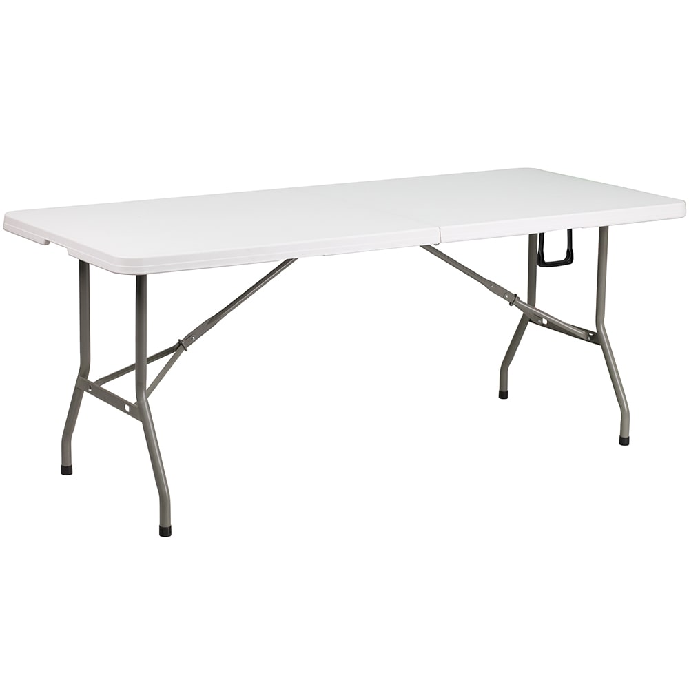 Flash Furniture DAD-YCZ-183Z-GG Rectangular Folding Table w/ Granite White Plastic Top - 72"W x 30"D x 29"H
