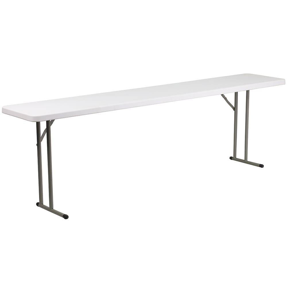 Flash Furniture DAD-YCZ-244-2-GW-GG Rectangular Folding Table w/ Granite White Plastic Top - 96"W x 18"D x 29"H